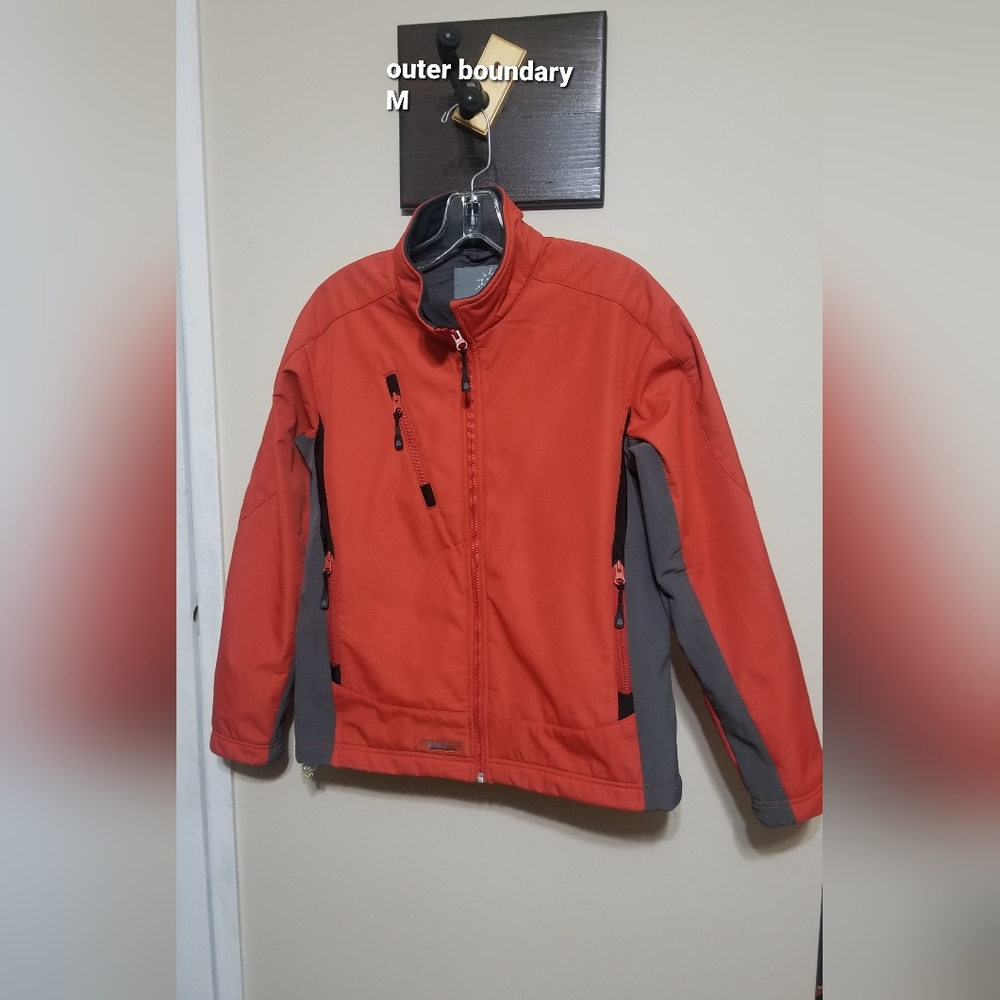 Outer Boundary Weatherproof Jacket Fleece lined Coat Medium Orange Activewear